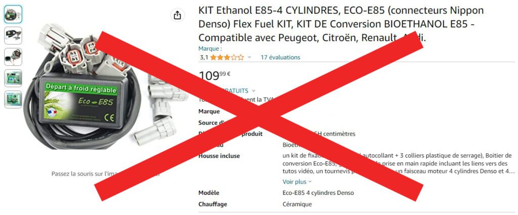Connecteurs pour injecteurs - Kit Boitier Ethanol